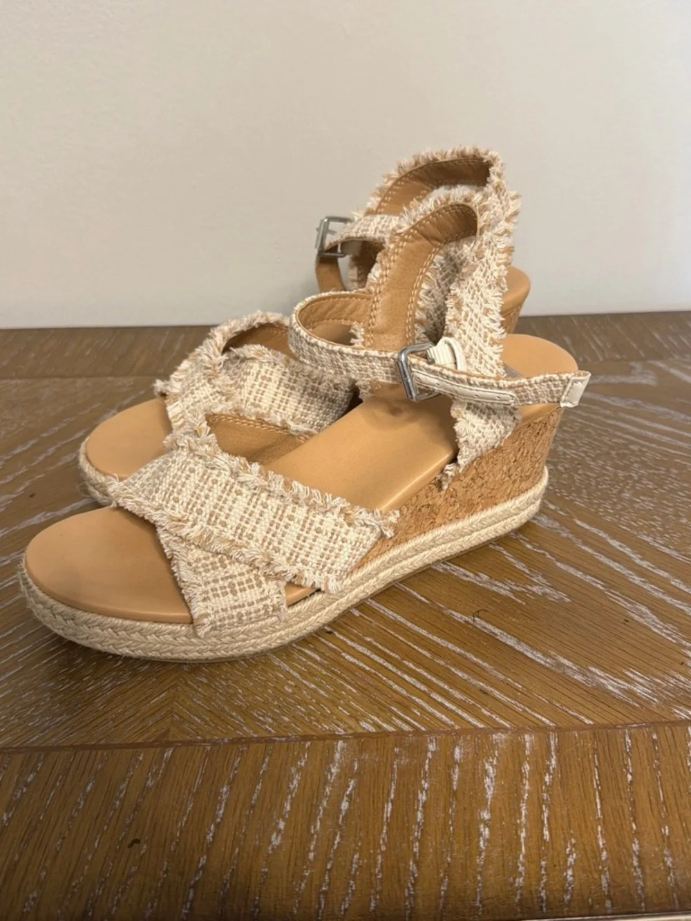 DV by Dolce Vita Beige Espadrille Wedge Sandals